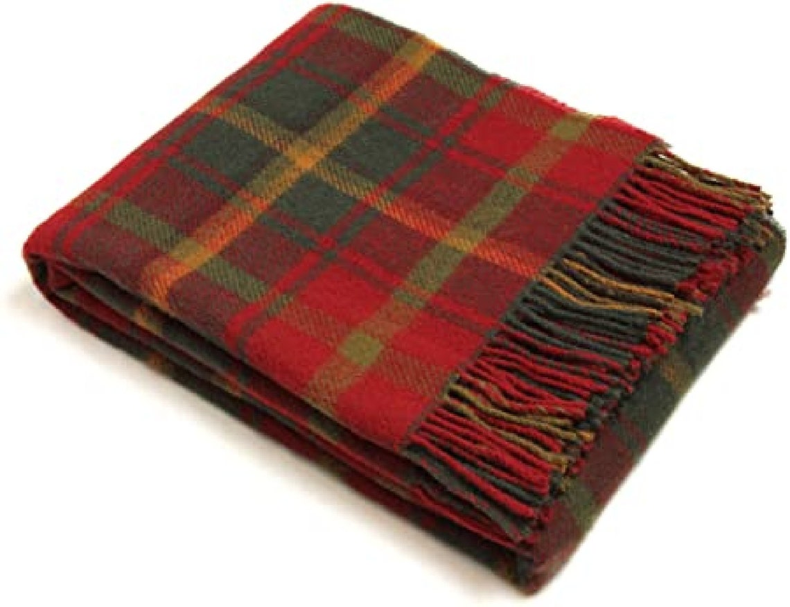 100 Pure Wool Tartan Throw/Blanket Various Tartans. Made in Etsy