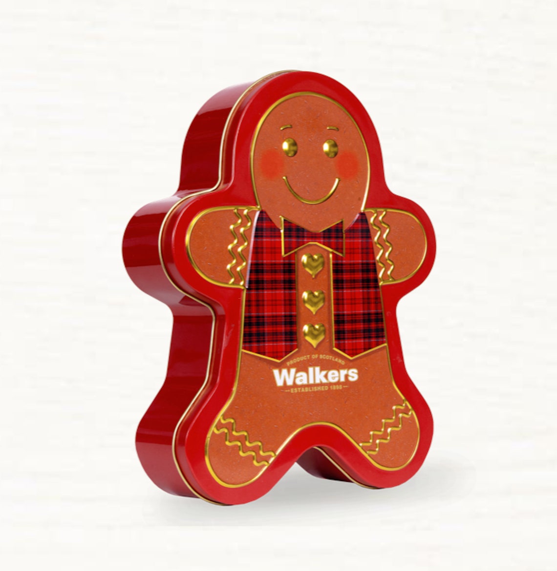 Walkers Shortbread Novelty Gingerbread Man Tin 300g A Etsy