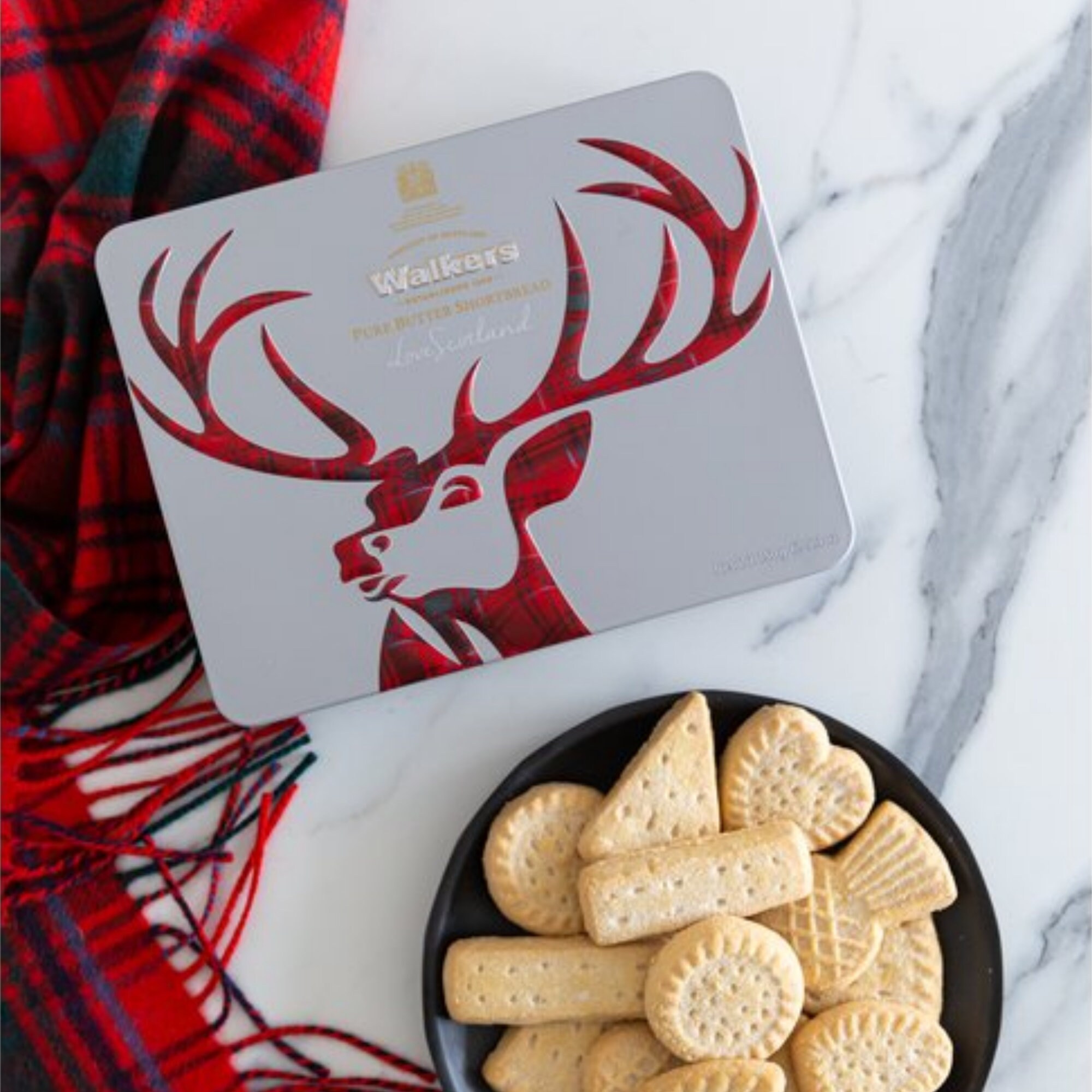 NEW Walkers Pure Butter Shortbread in Decorative Stag Tin 150g Etsy