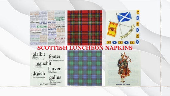 PACK OF 20 SCOTTISH FLAGS SERVIETTES/NAPKINS WITH SALTIRE AND LION RAMPANT FLAGS