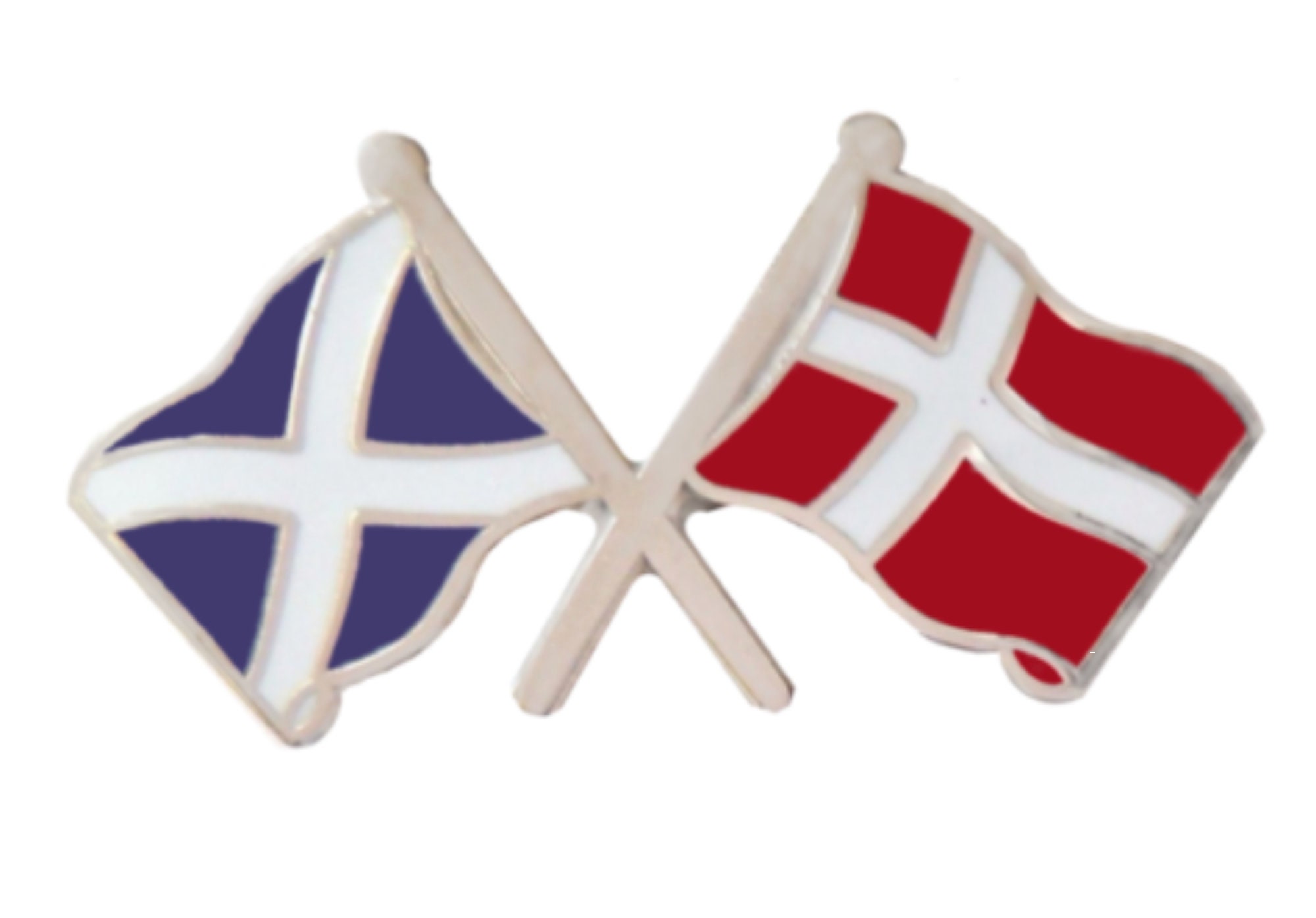 Scotland and Denmark Flag Friendship Tradition Pin Badge Etsy