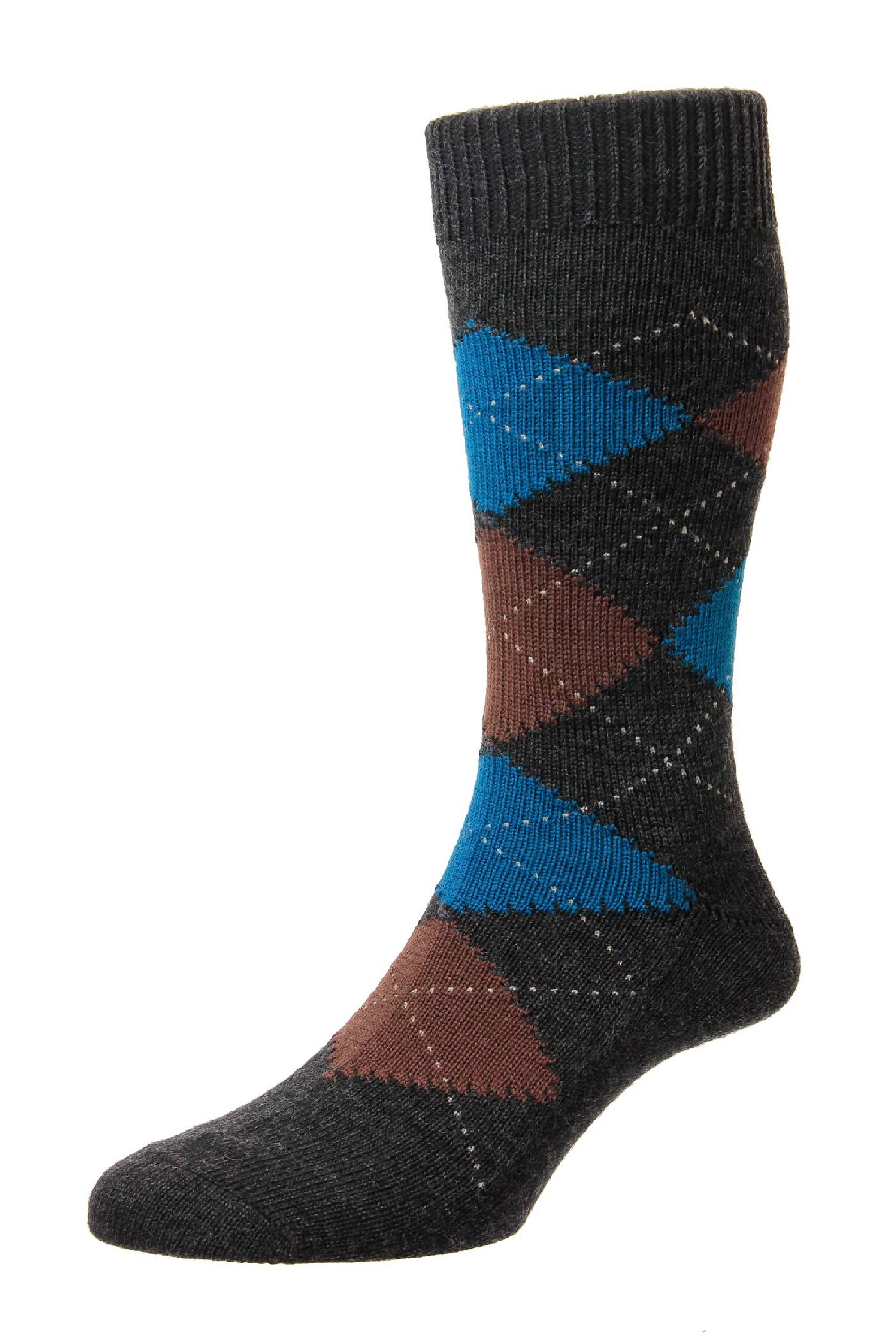 Men's Argyle Pattern Merino Wool Blend Socks Racton Etsy