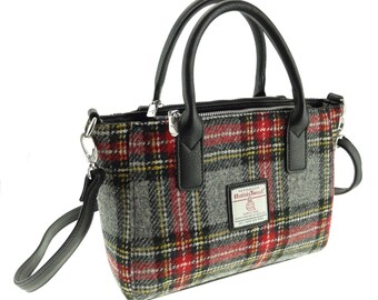 Ladies Authentic Harris Tweed Classic Handbag Light Green Check LB1003 COL 92 Ladies Authentic Harris Tweed Classic Handbag Light Green Check LB1003 COL 92