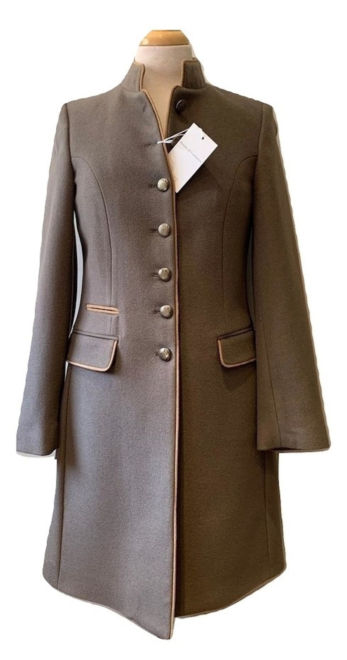 100 Cashmere Ladies Millie Coat with Funnel Neck Blue or Etsy