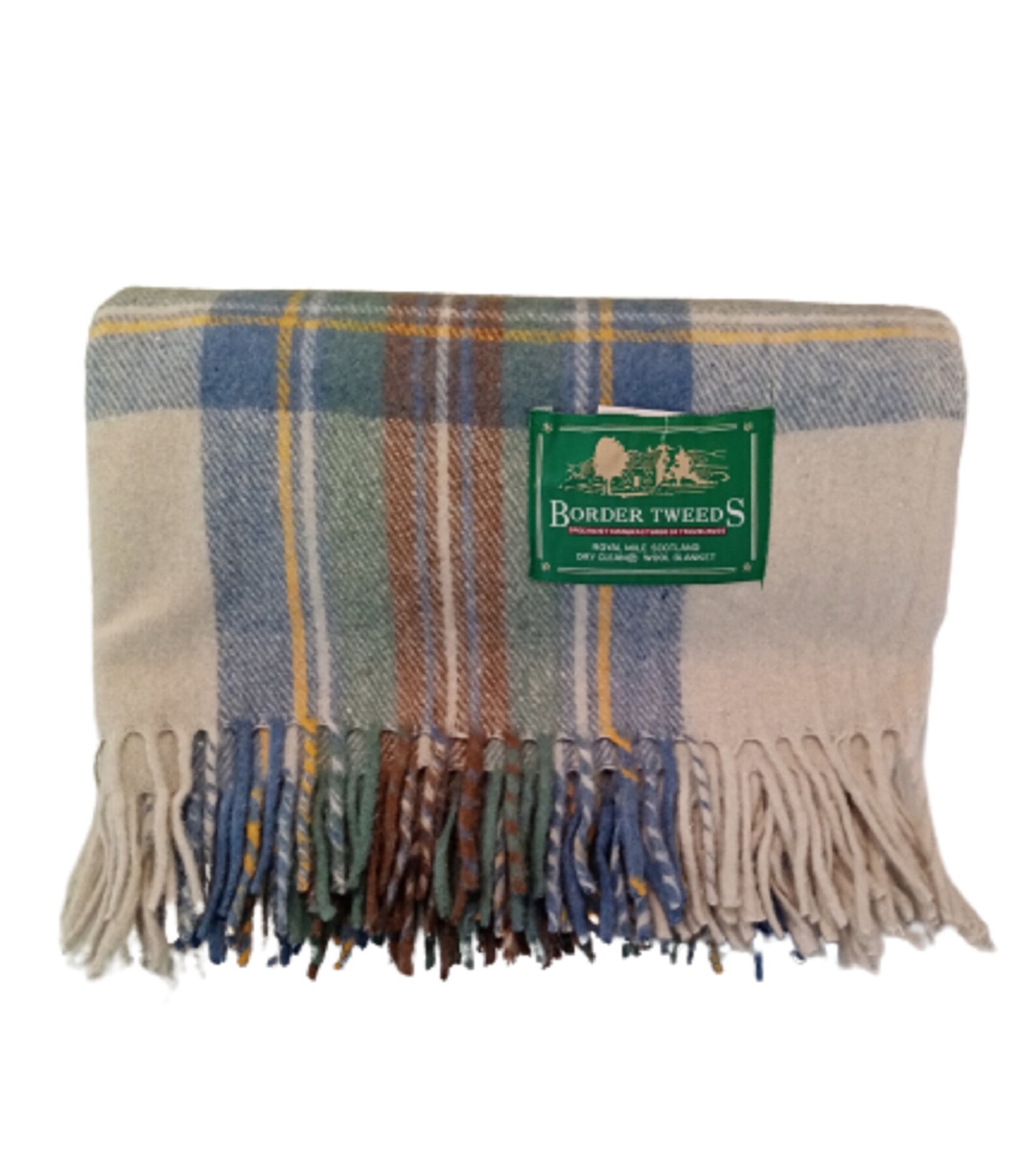 Muted Blue Stewart Scottish Tartan Double Bed Etsy