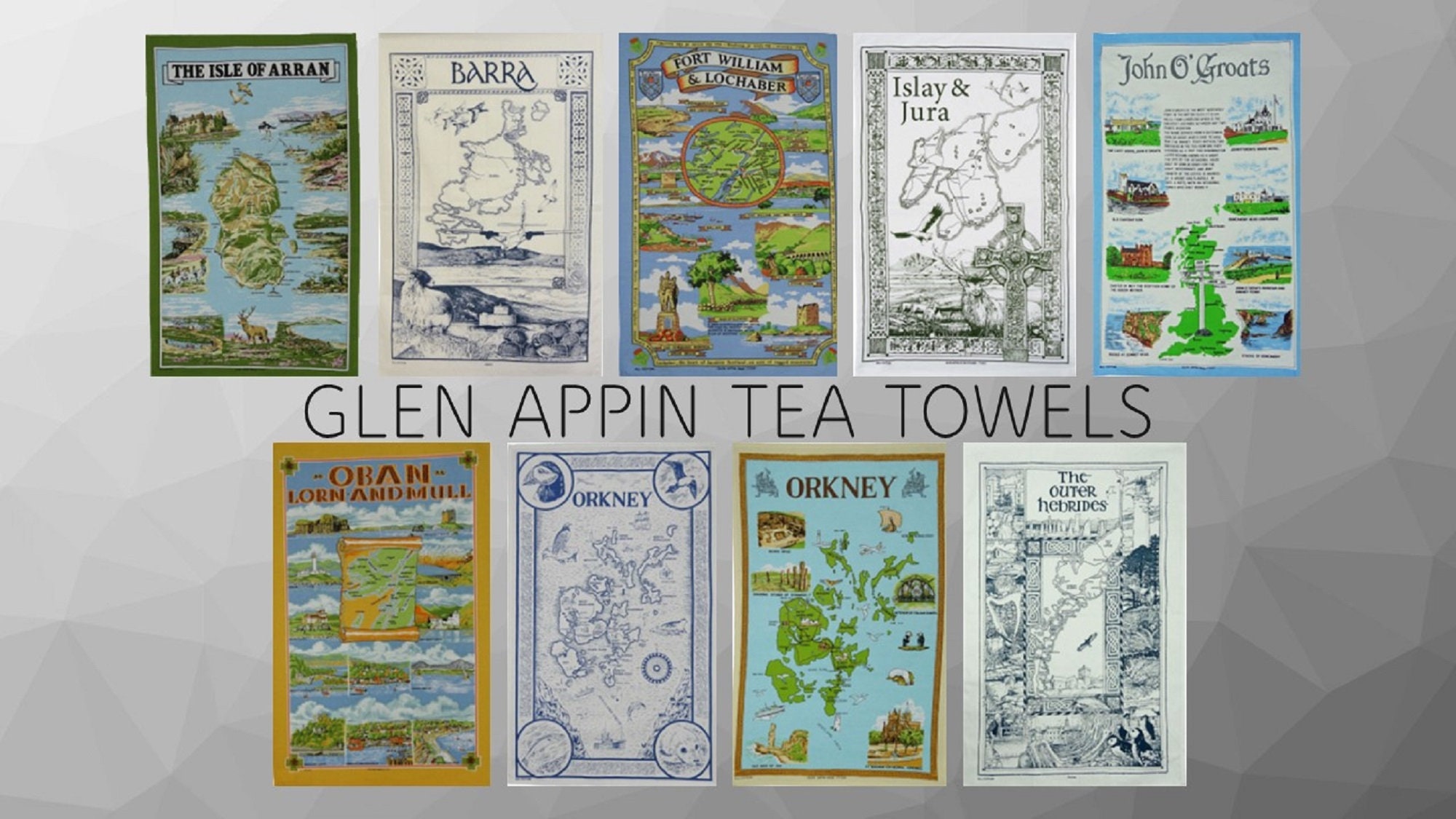Historial de toalla de té Toalla de plato escocés-escocesa Regalo Por Glen Appin