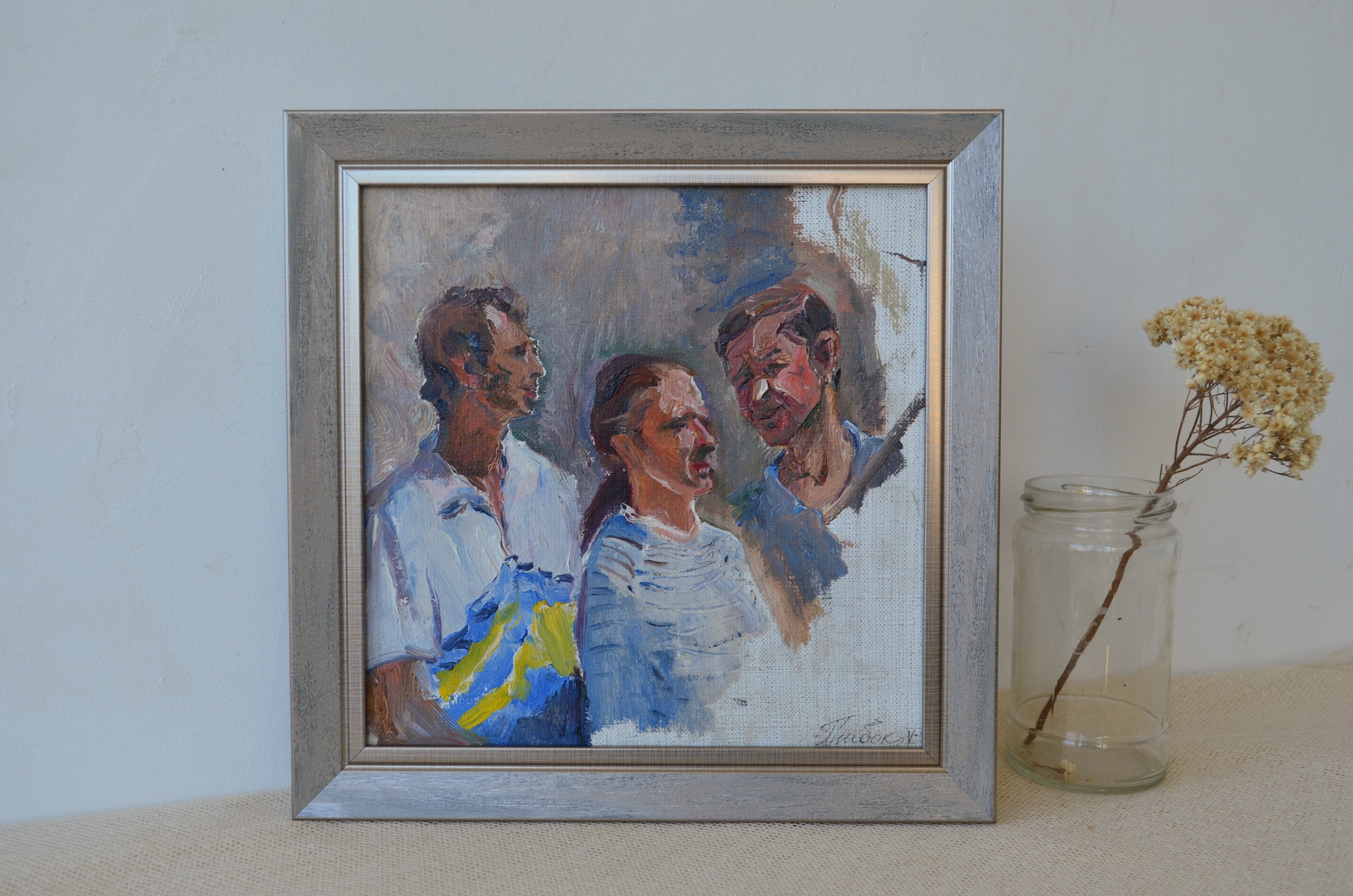 Mid Century Original Oil Painting. by Honored Soviet Ukrainian Artist D ...