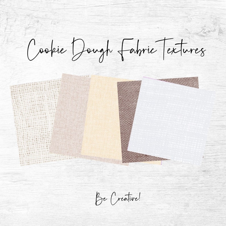 Set of 20 Papers For Personal /& Commercial Projects Digital Download Cookie Dough Fabric Textures Background Papers
