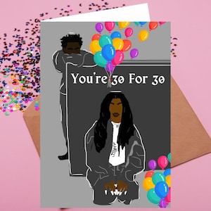 Cadeaux personnalisés Carte Kendrick Lamar SZA Grand National Tour 5,5 x 8,5 po. avec enveloppe | Message personnalisé | 30e anniversaire | Cadeaux amusants