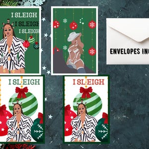 Confezione di biglietti di Natale con buste / Regali di Natale / Biglietti di Beyonce / Biglietti in bundle / Set di biglietti / Set di biglietti afroamericani / Biglietto di auguri