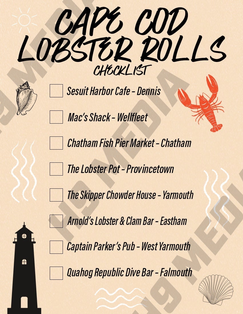 Cape Cod Lobster Roll Checklist 2024 - Etsy