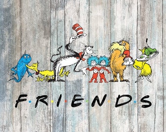 0085 - Seuss Friends and Ham | Heat Transfer Ready to Press Sublimation DTF Cotton Shirt Film Transfer