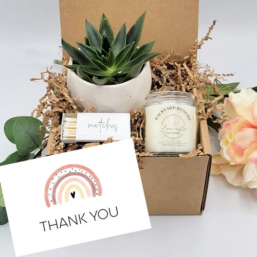 Thank You Gift Box Appreciation Gift Box Succulent Gift Etsy