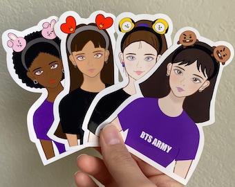 Personalized BTS Army Girl Sticker
