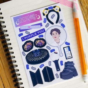 BTS Jimin Concert Sticker Sheet