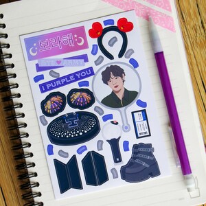 BTS Taehyung Concert Sticker Sheet