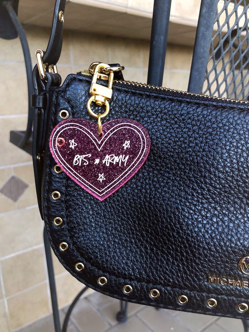BTS Acrylic Heart Keychains 2 Options Btsxarmy I PURPLE YOU Etsy
