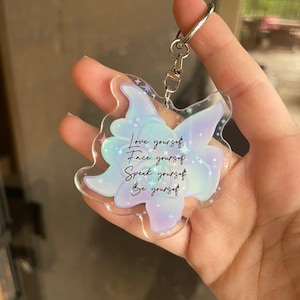 Smeraldo Flower Keychain Holographic und Glossy BTS Love Myself