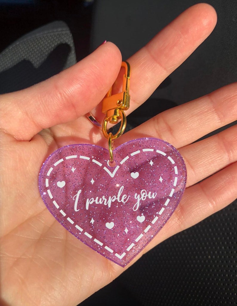 BTS Acrylic Heart Keychains 2 Options Btsxarmy I PURPLE YOU Etsy