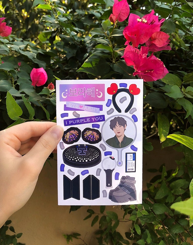 BTS Taehyung Concert Sticker Sheet image 2