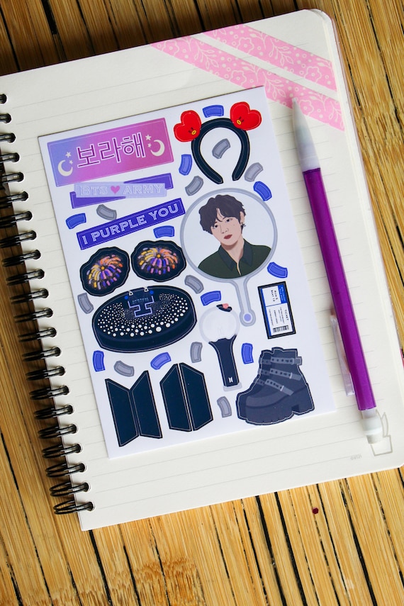 BTS Taehyung Concert Sticker Sheet