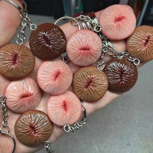 The “Sand Dollar” Keychain (1), Made To Order, Gross, Funny, Gag Gift, Sculpture, Weird, Handmade, OOAK