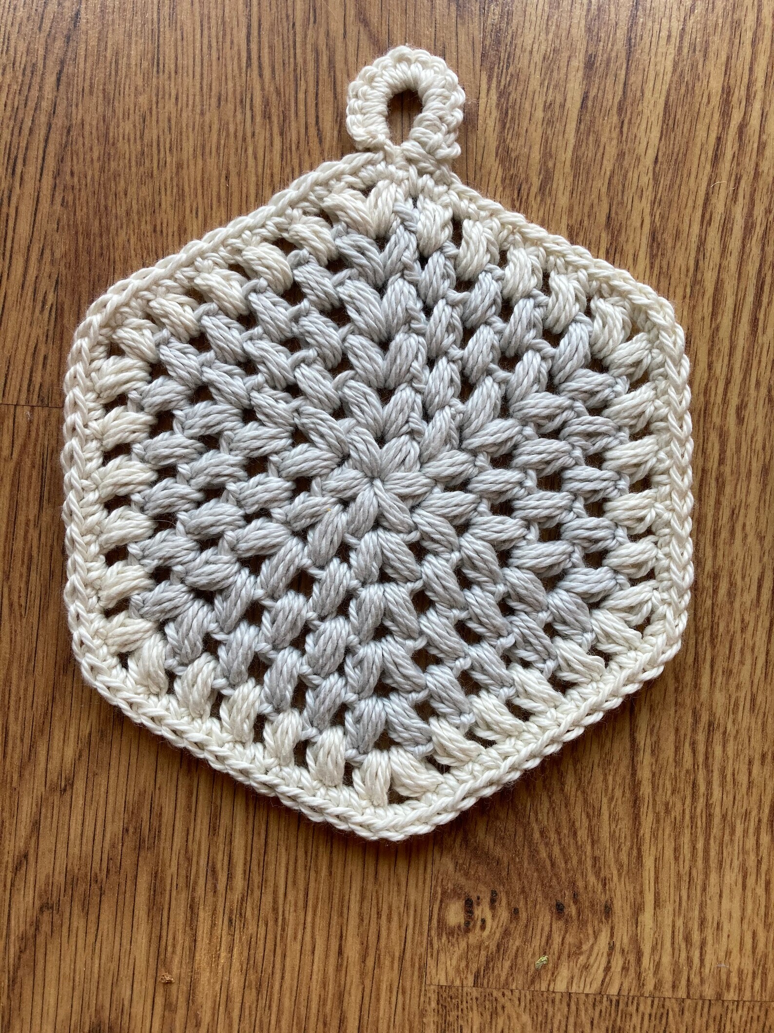 Hexagon Puff Stitch Crochet Cotton Trivets Coasters Set of 2 Etsy