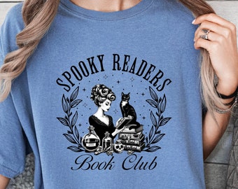 Trendly Spooky Readers Book Club Shirt, Book Lover Gift, Horror Reader Tee, Spooky Readers Book Club Shirt, Helloween Shirt, Book Lover Tee
