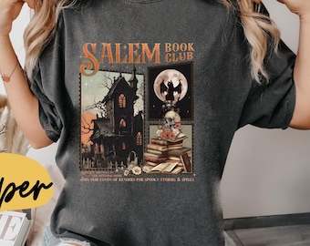 Comfort Colors Salem Book Club Shirt, Salem Witches Spooky Season Shirt, Witch Shirt, Bookworm Witch Shirt, Spooky Reader Shirt, Salem Gift