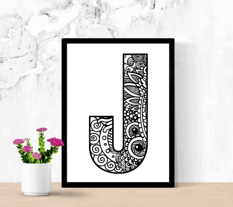 Download Zentangle Letter J Monogram Font Alphabet Zenart Svg Mandala Silhouette Floral Printable Coloring Page Cutting Cut Cricut Eps Dxf Png Pdf Art Collectibles Digital Prints Puhlsphotography Com