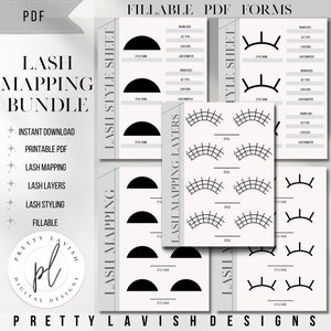 Printable Eyelash Extension Mapping Form Bundle! Eyelash Mapping ...