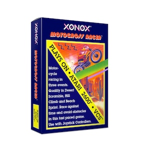 Motocross Racer Xonos Atari 2600 Custom box