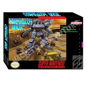 SNES  Box and Tray - Cybernator Uncut Gamer Gift for Men Boyfriend Gift