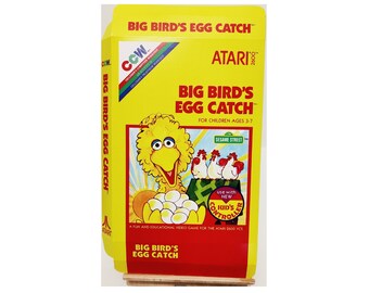 Sesame Street Big Bird's Egg Catch Atari 2600 Custom box