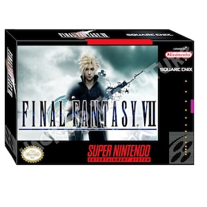 Boîte et plateau SNES : Final Fantasy VII, cadeau pour joueur