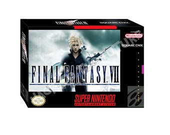SNES Box and Tray: Final Fantasy VII, Gamer Gift