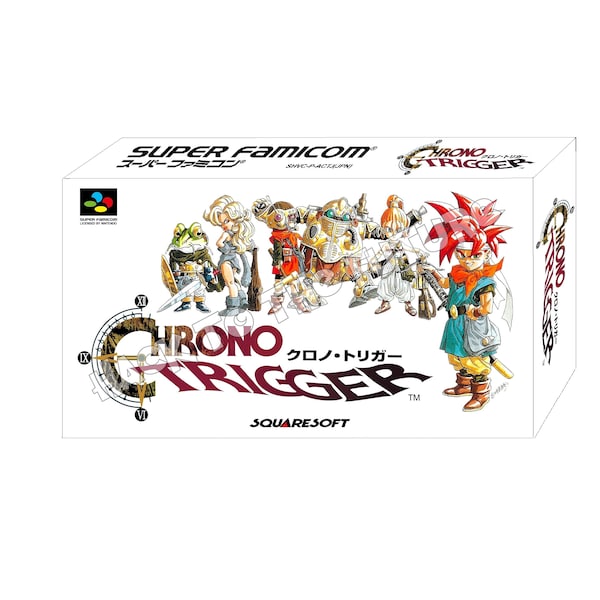 Chrono Trigger  クロノ・トリガーKurono Torigā Super Famicom Box and Tray