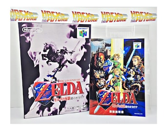Caja y bandeja de reproducción japonesa de Zelda Ocarina of Time para N64