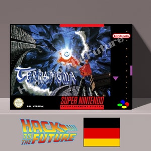 Deustch Kasten verpackung Terranigma SNES Box and Tray Gamer Gift for Men Boyfriend GiftNOE