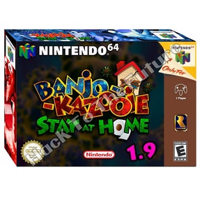 Banjo Kazooie Stay at Home N64  Box and Tray - Gamer Gift for Men Boyfriend Gift