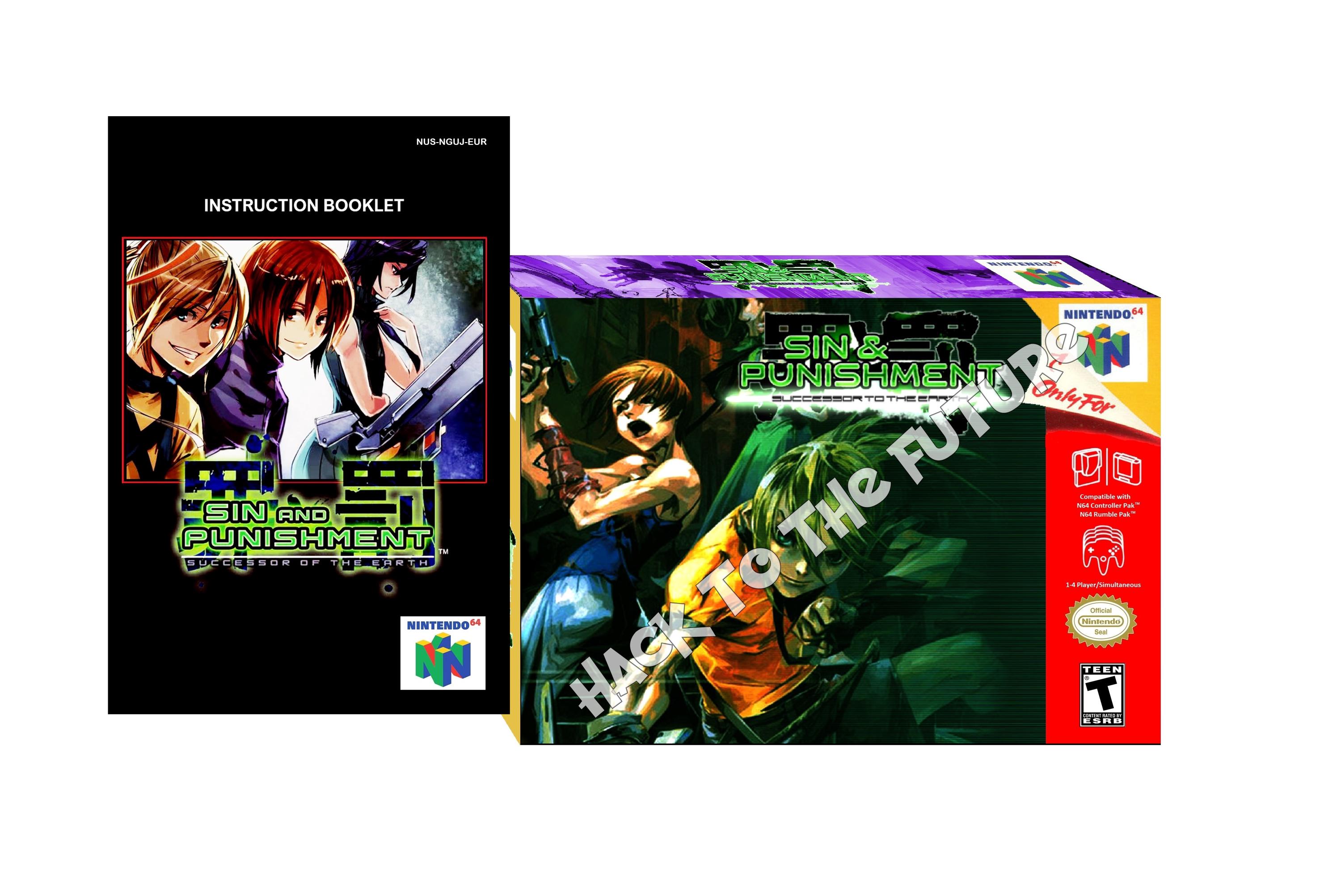Sin and Punishment N64 Box Manual and Tray: Gamer Gift No Game