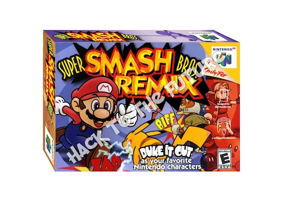 N64 Game Box: Super Smash Bros Remix - Gamer Gift - Etsy