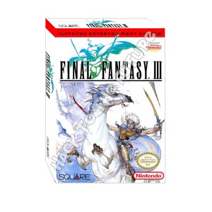 Scatola personalizzata NES e custodia antipolvere - Regalo per fidanzato da giocatore di Final Fantasy 3