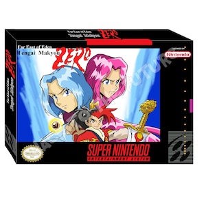 SNES  Box and Tray - Far east of Eden - Tengai Makyou zero Gamer Gift for Men Boyfriend Gift
