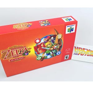 Legend Of Zelda Oracle of Seasons N64  Box and Tray - Gamer Gift for Men Boyfriend Gift