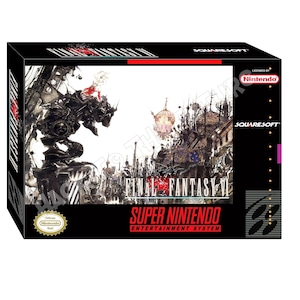 Caja y bandeja de SNES - Final Fantasy 6 FF VI, regalo para gamer, regalo para novio y hombre