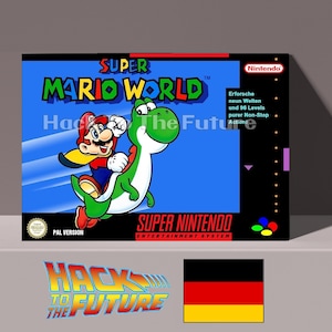Deustch Kasten verpackung Super Mario World SNES Box and Tray Gamer Gift for Men Boyfriend GiftNOE