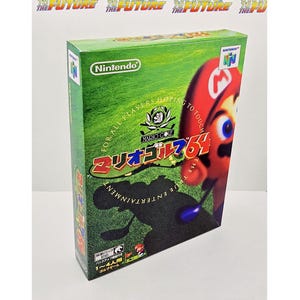 Mario Golf 64 N64 Japanese Reproduction Box & Tray | Custom Nintendo 64 Game Box | Retro Gamer Gift  マリオゴルフ64 Mario Gorufu Rokujūyon