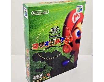 Caixa e bandeja de reprodução japonesa do Mario Golf 64 N64: presente para jogadores retrô