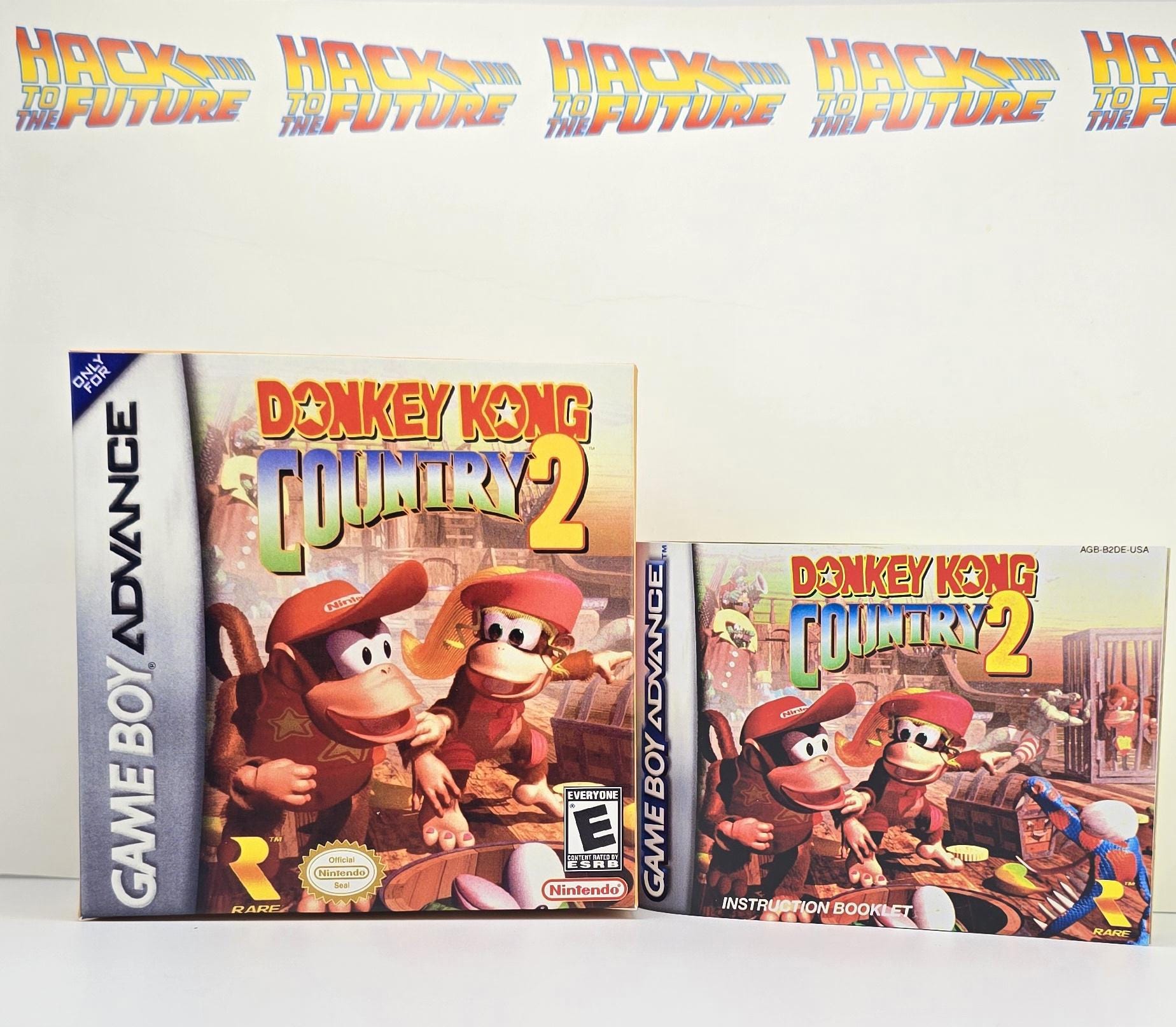 Donkey Kong Country 2 Box Manual & Tray Instruction Booklet GBA